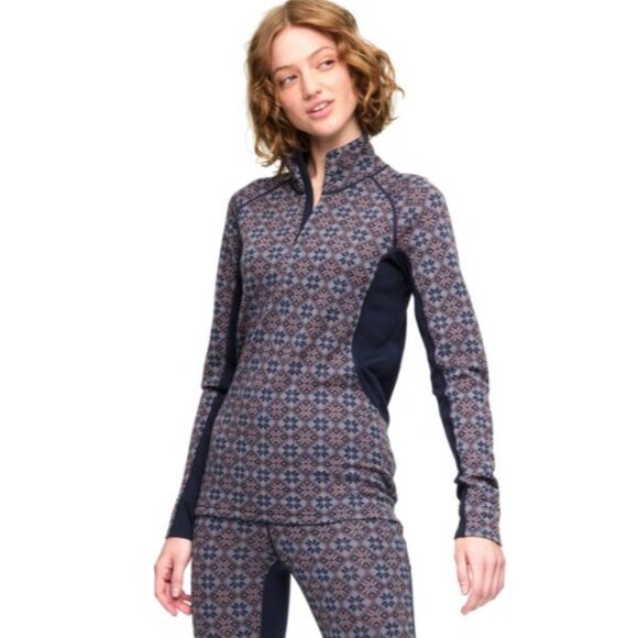 Karitraa Rose Light Royal Women’s Size XL Wool Base Layer NWT High Neck Thermal - Picture 1 of 15